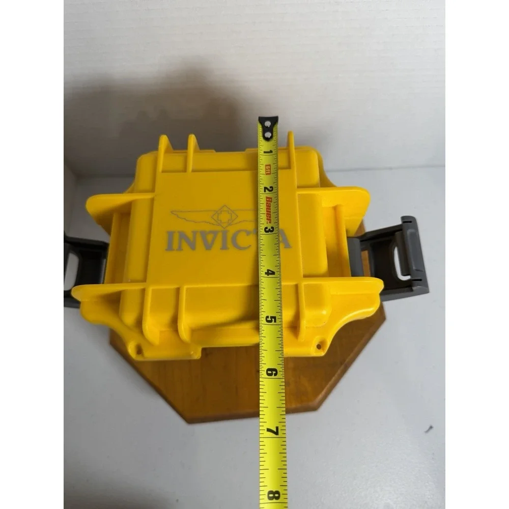 Invicta Yellow Watch‎ Case Storage Box Hard Shell Travel Case w Foam Insert